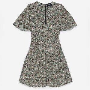 The Kooples Short Printed Dress with Buttons SIZE 1